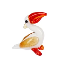 Ganz Miniature World Mini Glass PELICAN Tiny Collectible Figurine 1 1/8"