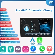 For GMC Yukon Chevy Silverado Sierra CarPlay GPS Nav Android 12 Car Stereo Radio