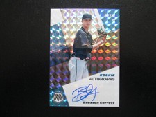 BRAXTON GARRETT 2021 PANINI MOSAIC BASEBALL AUTOGRAPH ROOKIE CARD. rookie card picture
