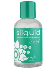 Sliquid Water-Based Naturals Swirl Lubricant Green Apple 4.2 Oz