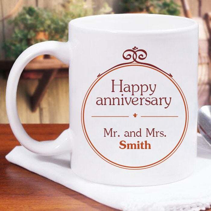 Personalized Anniversary Mug Couple Coffee Mug Wedding Anniversary Gift For