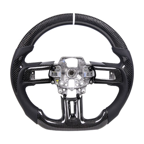 Kyostar Steering Wheel Car Carbon Fiber Flat Sport For Ford Mustang 2015-2017