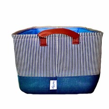 Decorative Basket Fabric Storage Bin Organizer With Handles, 18  x 14  x13  