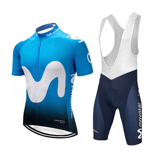 Men Cycling Jersey and Bib Shorts Suit Bike Team Kit Short Sleeve