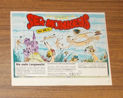 Seltene Werbung Die wunderbare Welt der SUPER SEA-MONKEYS Urzeitkrebse #2 1984