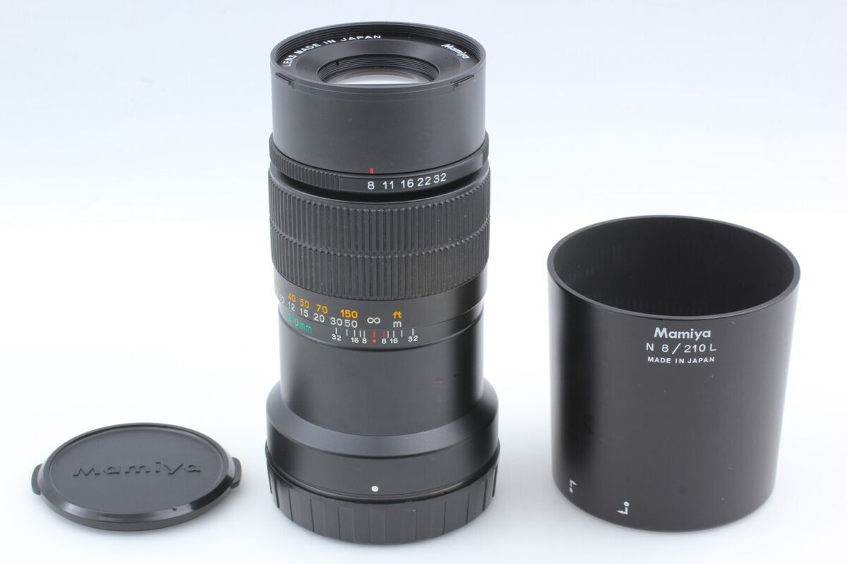 MINT+++ w/ Hood 】 Mamiya N 210mm f8 L Telephoto Lens For 7 MINT+++ w/ Hood 】 Mamiya N 210mm f8 L Telephoto Lens For 7