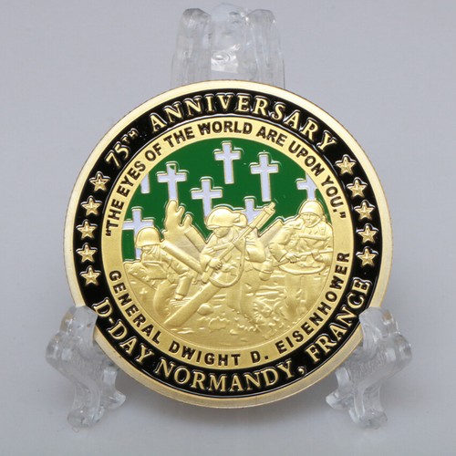 Collection 1994.6.6 Challenge Coin France D-Day Normandy WWII 75th Anniversary - Picture 5 of 12