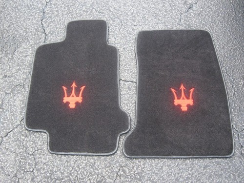 2007-20 Maserati Granturismo GranCabrio German Velour Custom 2pc Mats Made USA - Picture 4 of 13