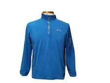 Under Armour Men's Quarter-Zip Pullover Fleece Blue Size Medium