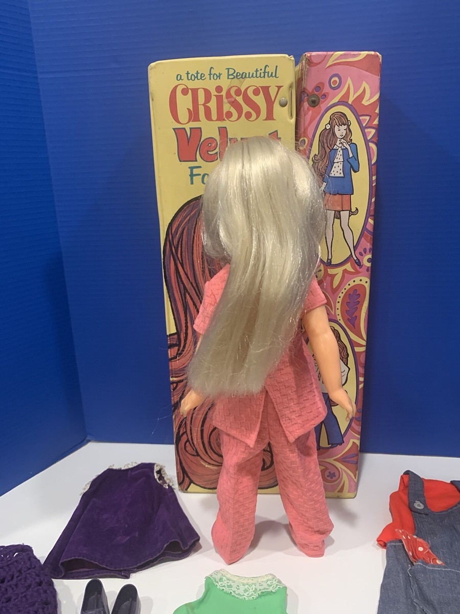 1970 Ideal Velvet Grow Hair Doll w/Box and Original Outfit, Shoes