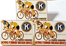 Kiwanis International  2003-2004 LA Puente Industry Lapel Pins Lot of 3