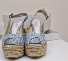 sandalo guess mai indossato in tessuto logato n39 fodera in pelle