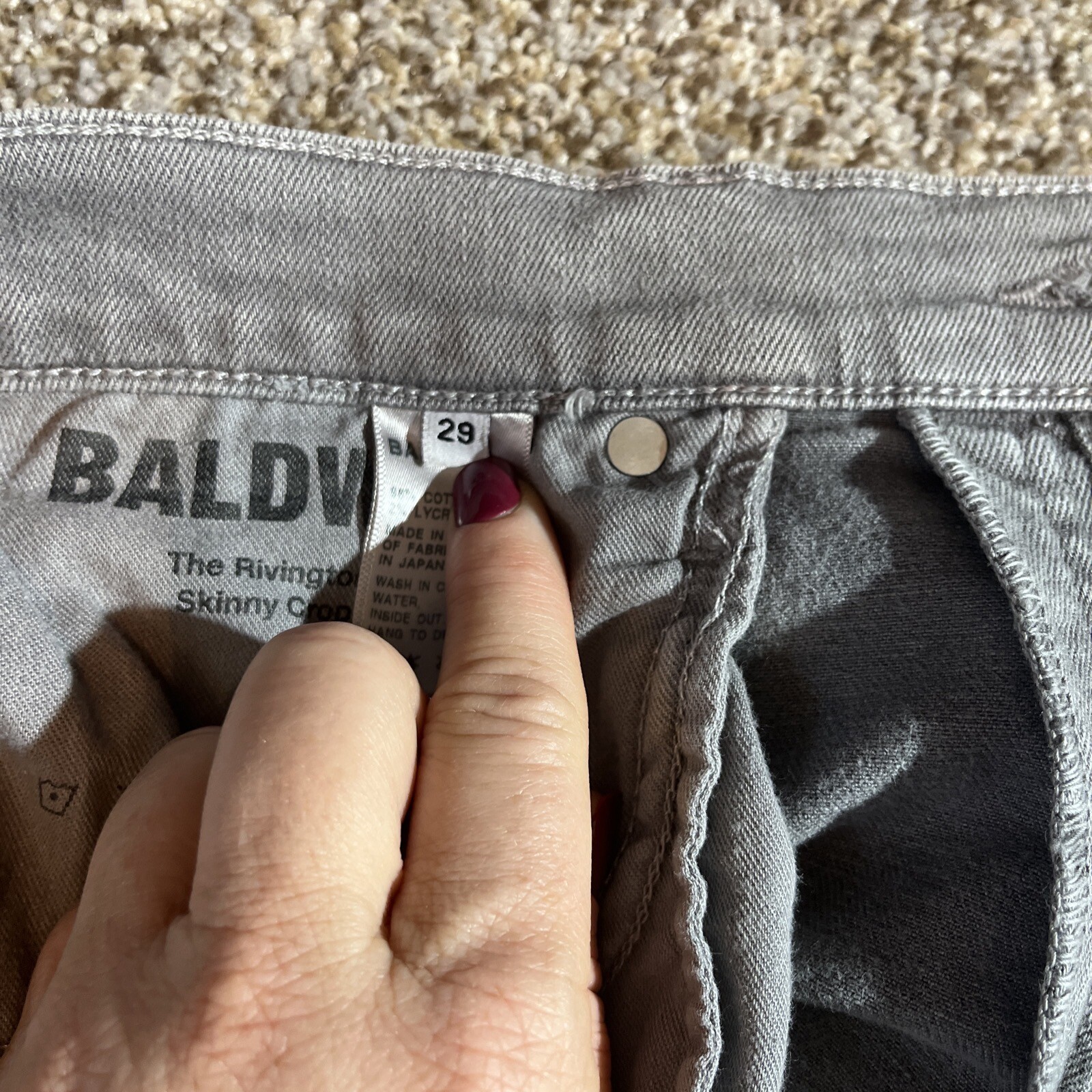 Baldwin The Rivington Skinny Crop Jeans Gray Size 29 - View 11