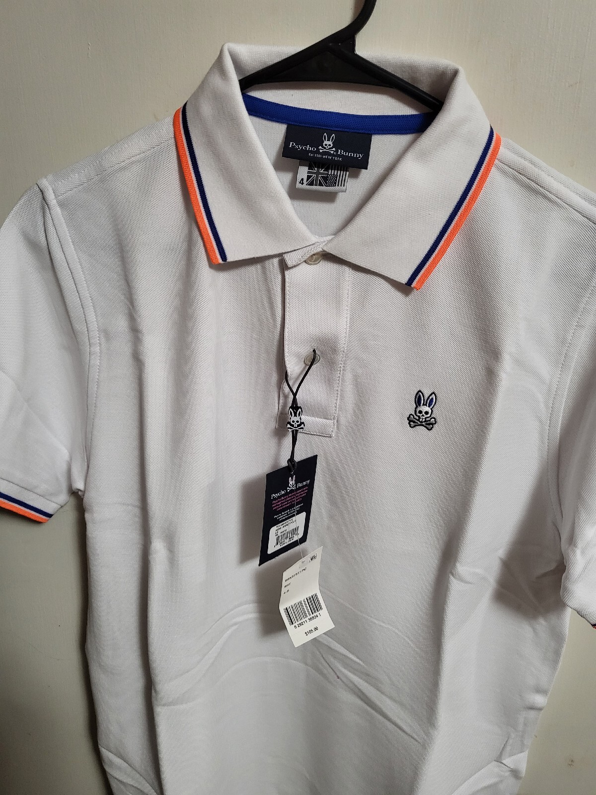 2-PSYCHO BUNNY  MEN'S NEW 100percent PIMA COTTON S/S POLO SHIRT-4 SMALL-FREE SHIPPING image 2