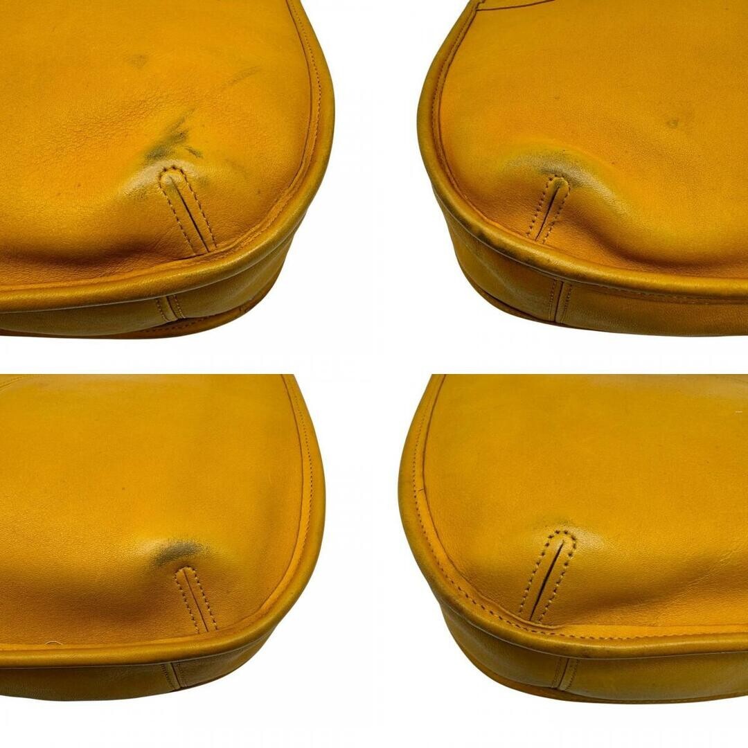 Old Coach One Shoulder Bag Ergo 9033 Yellow Leather Vintage