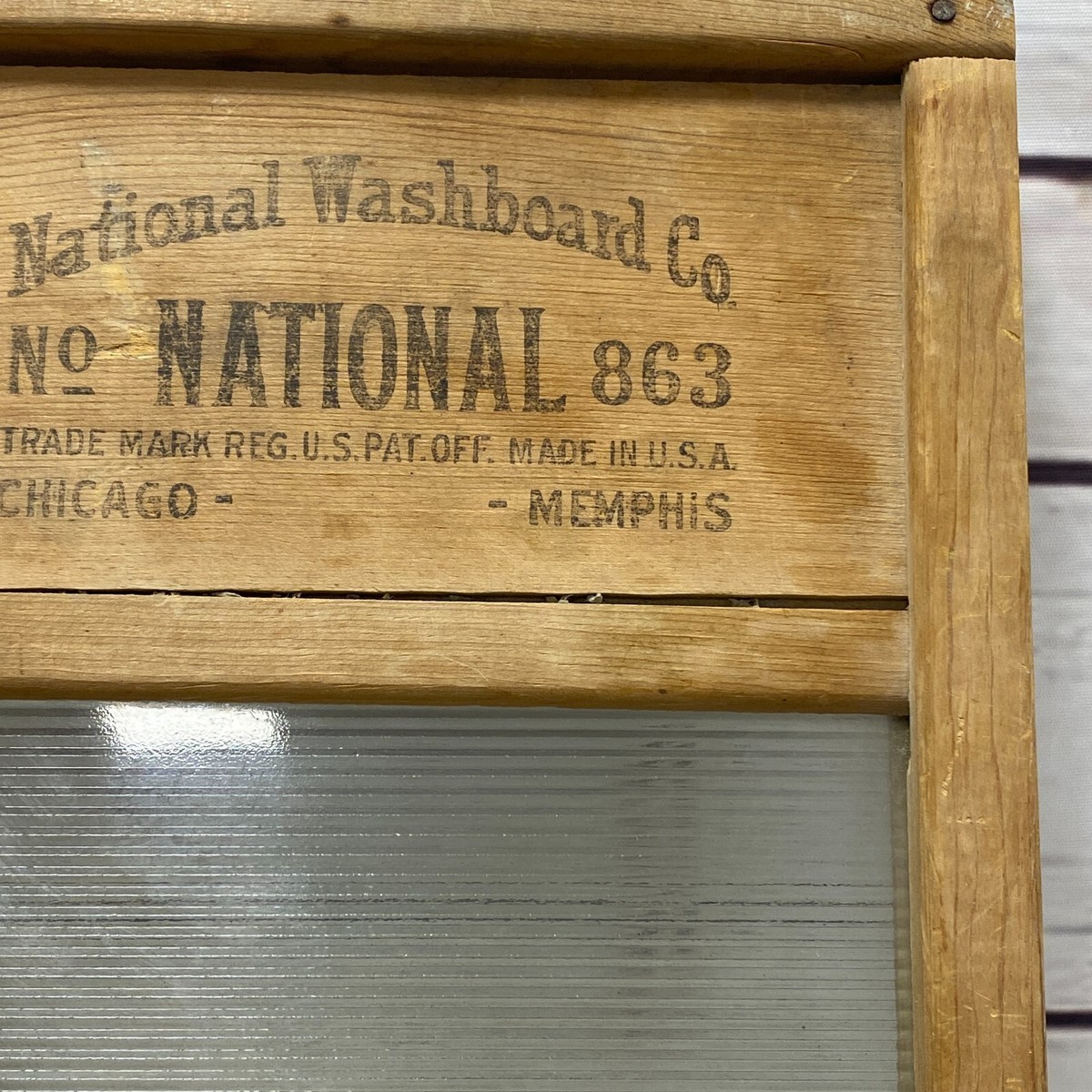 VTG Antique Primitive #863 National Washboard Co GLASS KING