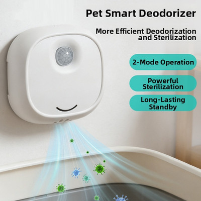 Katzentoilette Luftreiniger mit 3600mAh Akku und negativen Ionen
