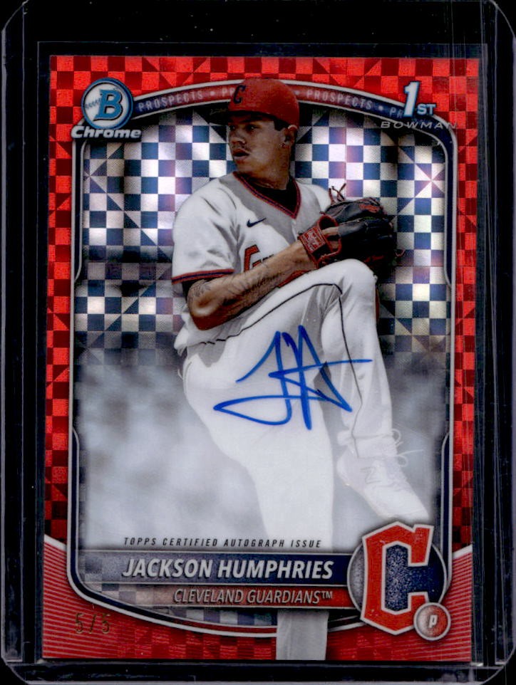 2025 Bowman Jackson Humphries Chrome Auto Red X-Fractor 1st #5/5