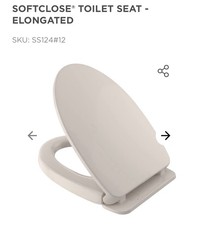 TOTO SS124 12 Elongated SoftClose Toilet Seat Color: 12 Sedona Beige