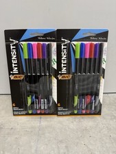 LOT OF 2 Bic Intensity Fineliner Multicolor 0.4mm Fine Marker Pens 6 Count Ea