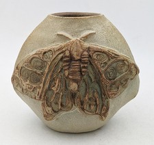 BERNARD ROOKE STUDIO STONEWARE POTTERY MOTH VASE 20TH CENTURY