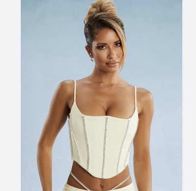 Oh Polly Rhinestone Corset Top