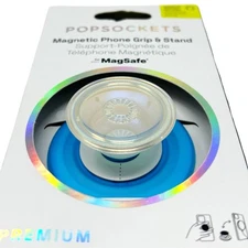 PopSockets Magnetic Phone Grip with MagSafe, Magnetic Adapter - Blue Opalescent