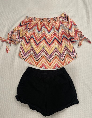 Girls Short Sleeve/ Shorts Combo Sets-(4)- Size 7/8 - Picture 7 of 12
