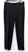 Calvin Klein Dress Pants M8JKC223 Slit Hem Polyester Blend Black 4 Womens