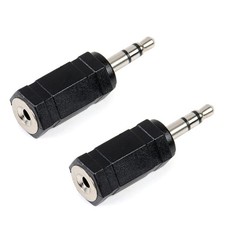 2pcs Nickel Audio Adapter 35mm to 25mm Zinc Alloy PDAs, Headsets, IPods