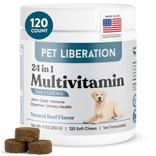 Pet Liberation 24-in-1 Daily Multivitamin for Dogs   120 Soft Chews   Hip ...