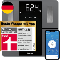 Beurer Bf 500 Personenwaage Mit Bluetooth & App, Digitale KöRperfettwaage Mit Me