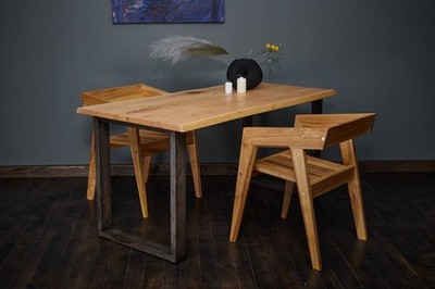 Baumkantentisch Esszimmertisch Esstisch Schreibtisch Küchentisch Holztisch Table