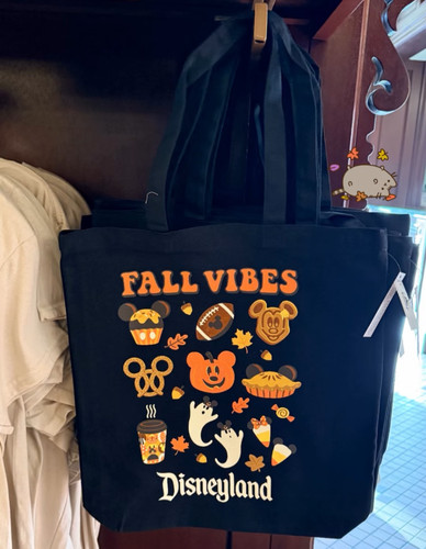 Disneyland Resort Bag Tote 2025 Fall Vibes 🎃 🥧 🏈 👻 🍁 Canvas NWT
