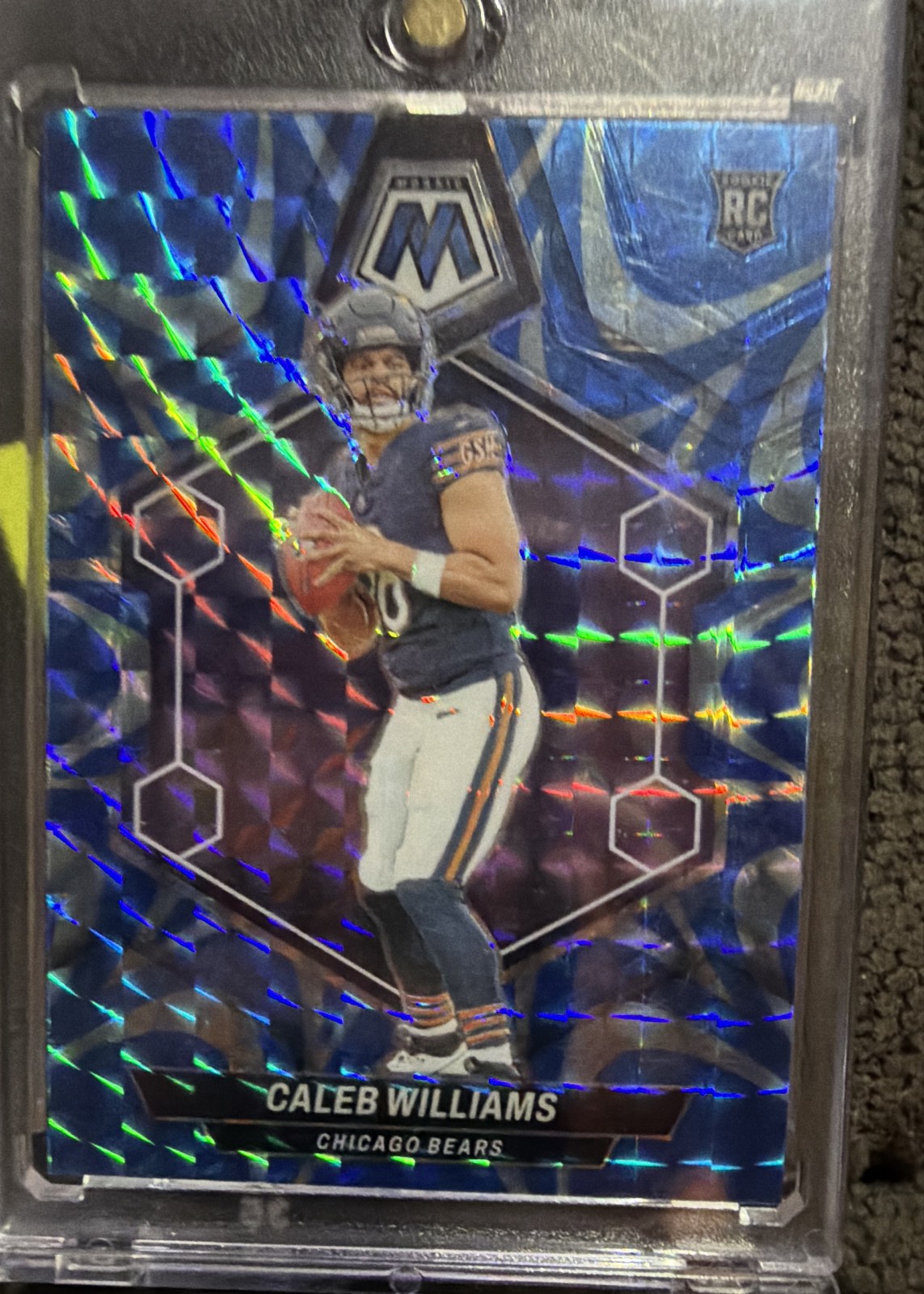 2024 Panini Mosaic - Rookies Caleb Williams #301 Reactive Blue Mosaic Prizm (RC)