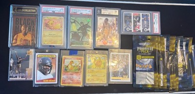 PressTine/Topps Graded Trading Card Lot (9) Pikachu Charmander Dr. Octopus