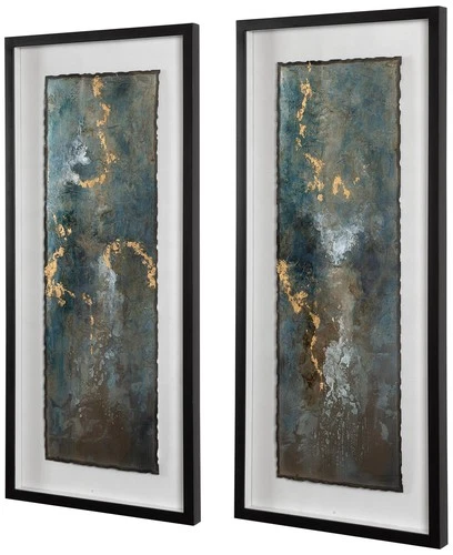 Glimmering Agate 43 1/2" High 2-Piece Framed Wall Art Set - Picture 5 of 5
