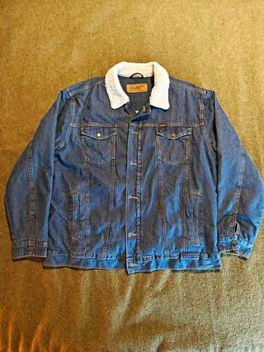 Wrangler Men's Western  Sherpa Lined Denim Jacket - product listing photo
