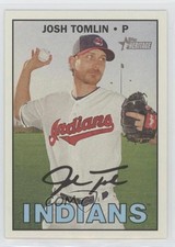 2016 Topps Heritage High Number Gum Damage Back Josh Tomlin #679 0s55