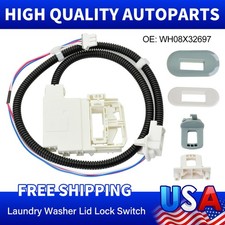 WH08X32697 Clothes Washer Lid Lock Service Replacement Kit for GE Hotpoint US