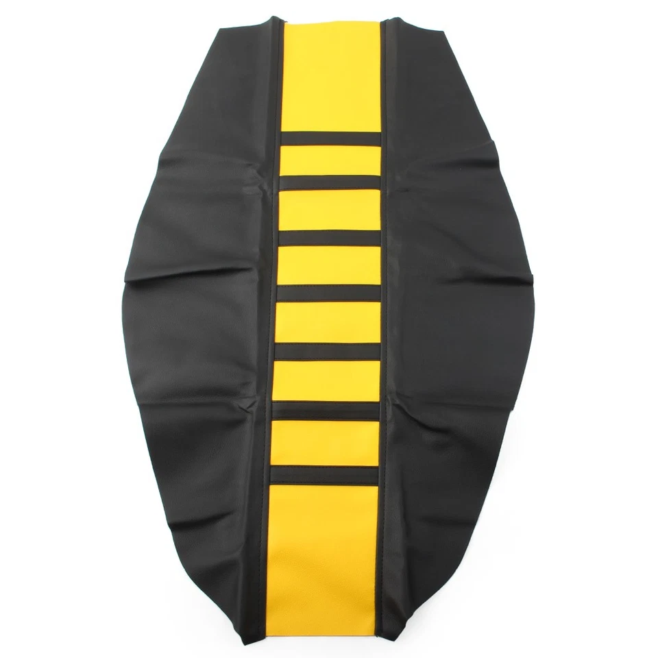 Pinza de motor amarilla cubierta de asiento suave revestimiento de costilla goma para Dirt Pit Bike universal Foto 2 de 4