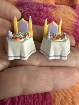 Polly Pocket Bluebird DINNER TIME KÜCHE 1995 Konvolut nur 2 Tische