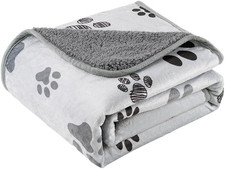 Waterproof Dog Blankets Pet Blanket 50"X60", Soft Fluffy Sofa Car Bed Protector,