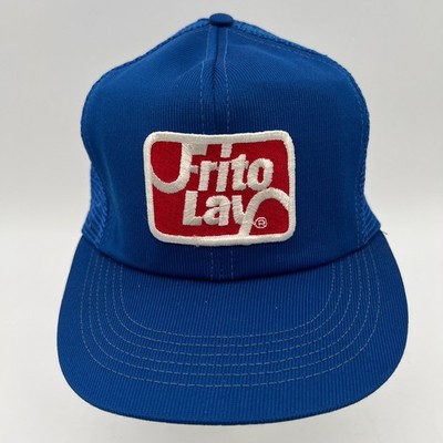 Vtg 70s Frito-Lay Blue Mesh Trucker Hat Sunbeater Dallas TX Made USA Fast Ship!!