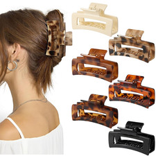 Tortoise Shell Claw Clips - 6 Pcs Medium Hair Clips for Women and Girls