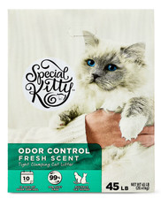 Special Kitty Scoopable Tight Clumping Cat Litter, Fresh Scent, 45 lb
