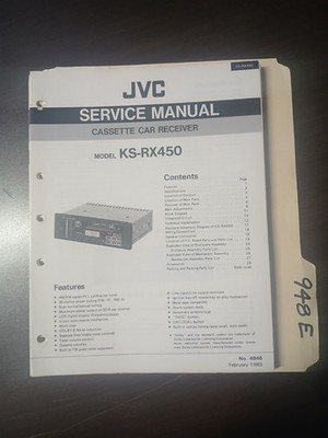JVC KS-RX450  Service Manual Original Repair Book Cassette Car Receiver