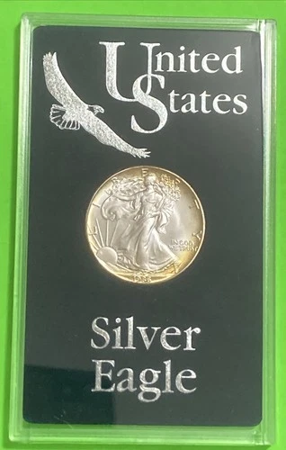 TONED 1986 American Silver Eagle BU Coin 1 Oz $1 Dollar UNCIRCULATED First Year!