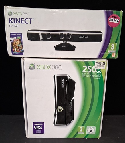 Xbox 360 Console with Kinect Sensor 250GB 2 Controllers - #1008 | eBay
