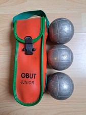 OBUT JUNIOR Boule /Petanque Kugeln Set Vintage 1970er Jahre Ø 67mm 486-488-489g